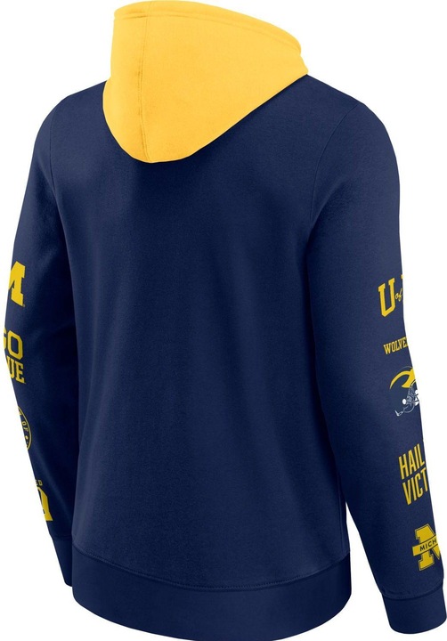 Actual product image Fanatics Michigan Wolverines NCAA Sleeve Patches Hoody - M (M)