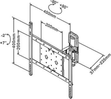 Produktbild Multibrackets Flexarm Tilt & Turn II (Wand, 25 kg, 32" - 50")