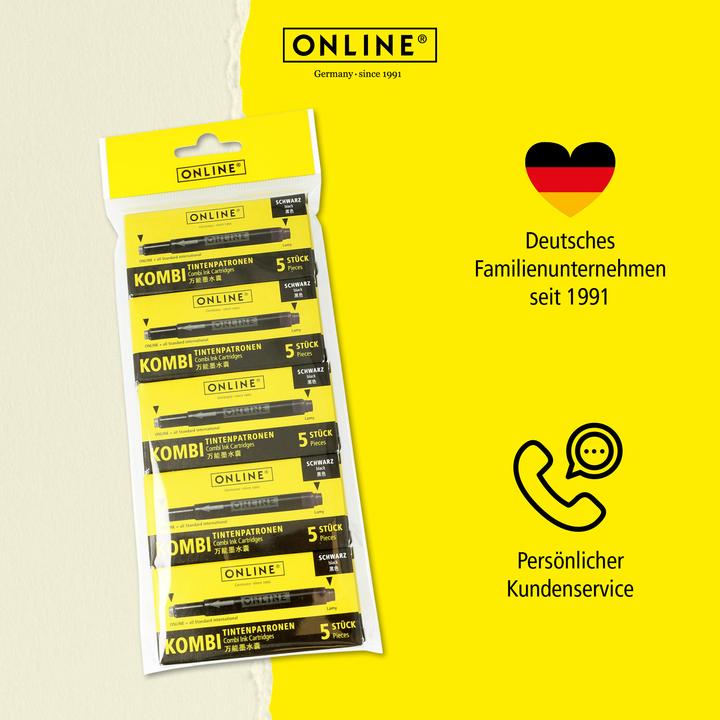 Produktbild Online Tintenpatrone 70033 Schwarz Löschbar (Tintenfass, Schwarz)