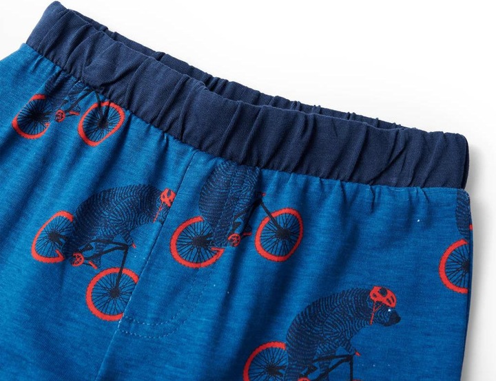 Actual product image VidaXL Children's pyjamas with long sleeves petrol blue 116,Material (116)