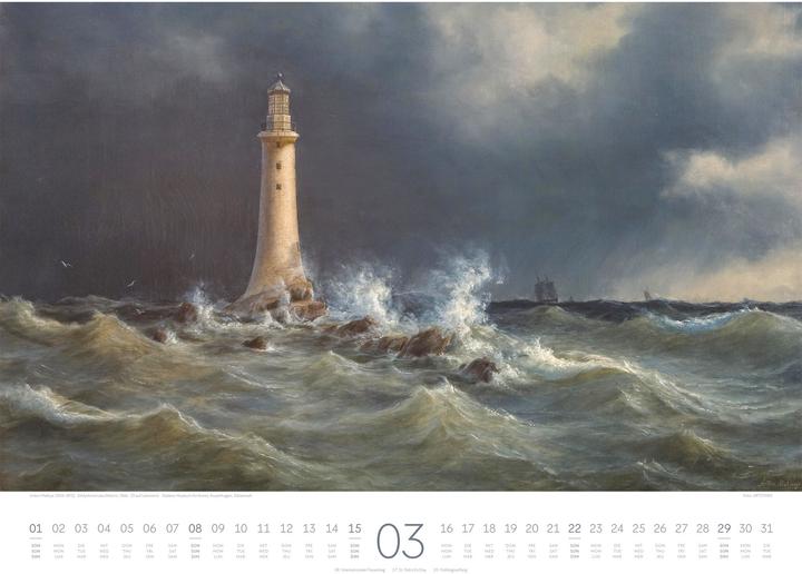 Produktbild Kunstwerk Meer Kalender 2026 (54 x 42 cm, Harter Einband, Französisch, Deutsch, Englisch)