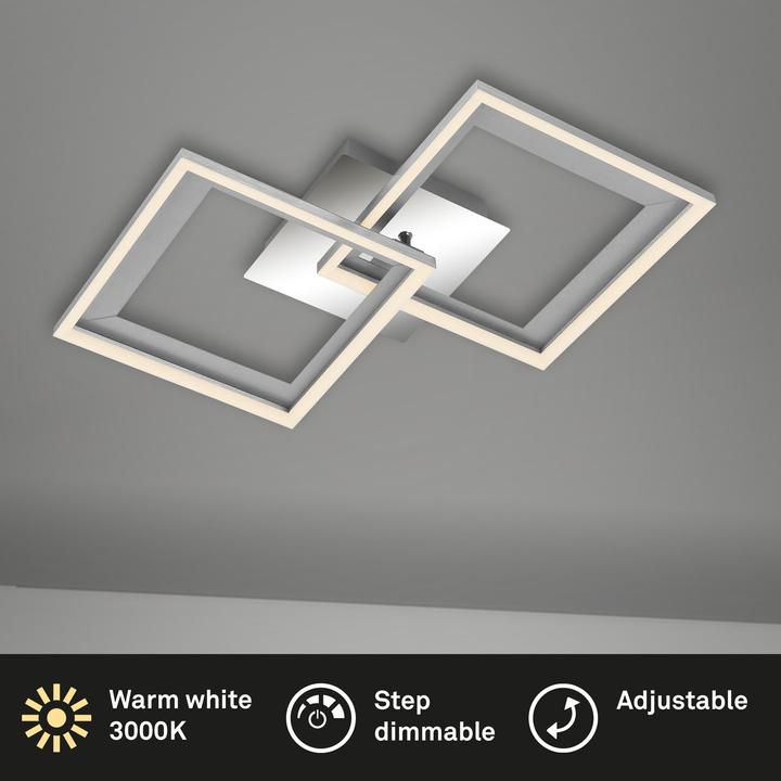 Produktbild Briloner LED Deckenleuchte, alu-chrom, 2xLED/11W (1300 lm)