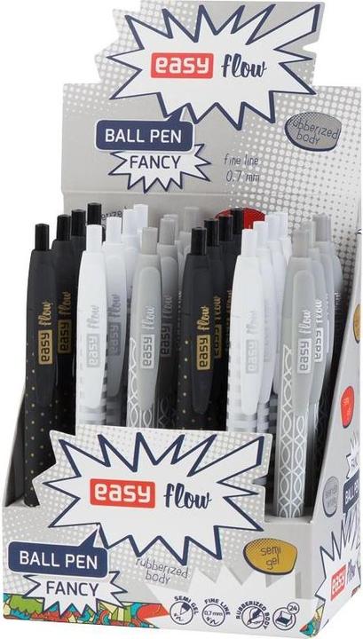 Actual product image Easy Lightweight retractable biros Fancy Blue 24 pieces 838111 (Blue, 24 x)