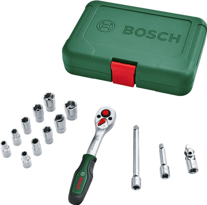 Actual product image Bosch Home & Garden 1/4" socket spanner set 14-piece