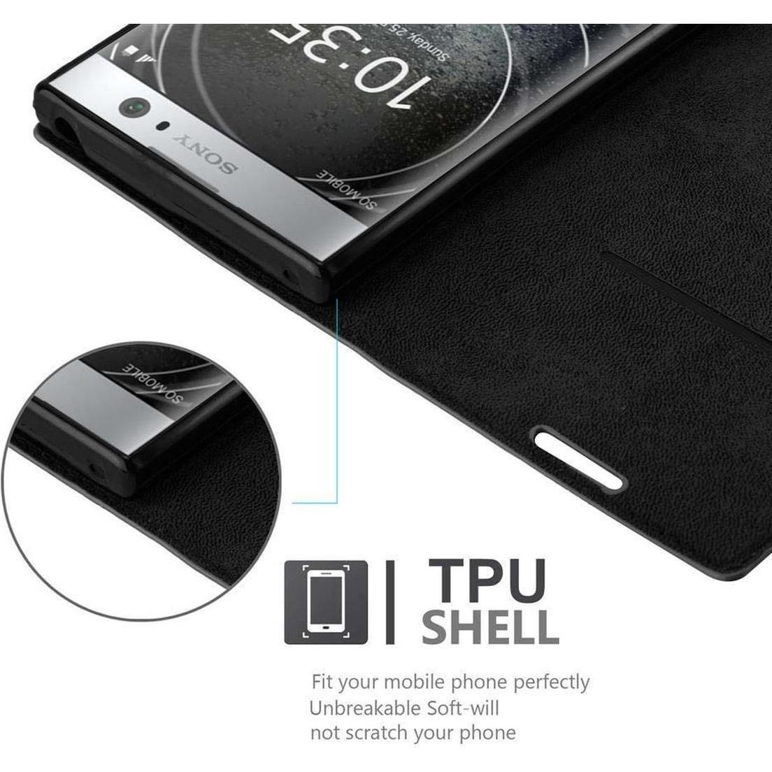 Thumbnail - Cadorabo Book Invisible Magnet Cover (Sony Xperia XA2), Smartphone Hülle, Schwarz