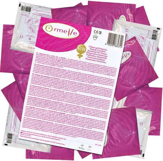 Actual product image Ormelle Female Condom" French latex female condoms (100 pcs.)