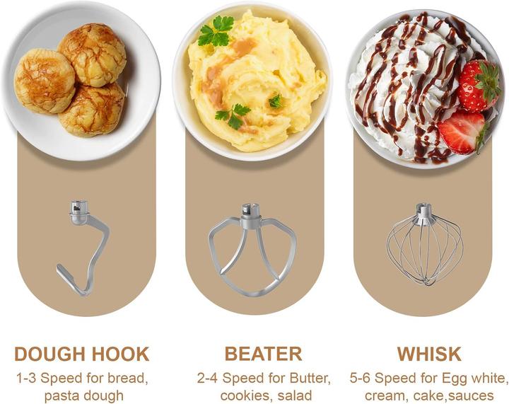 Image du produit Vospeed Küchenmaschine mit Zubehör (1500 W, 6.20 l)