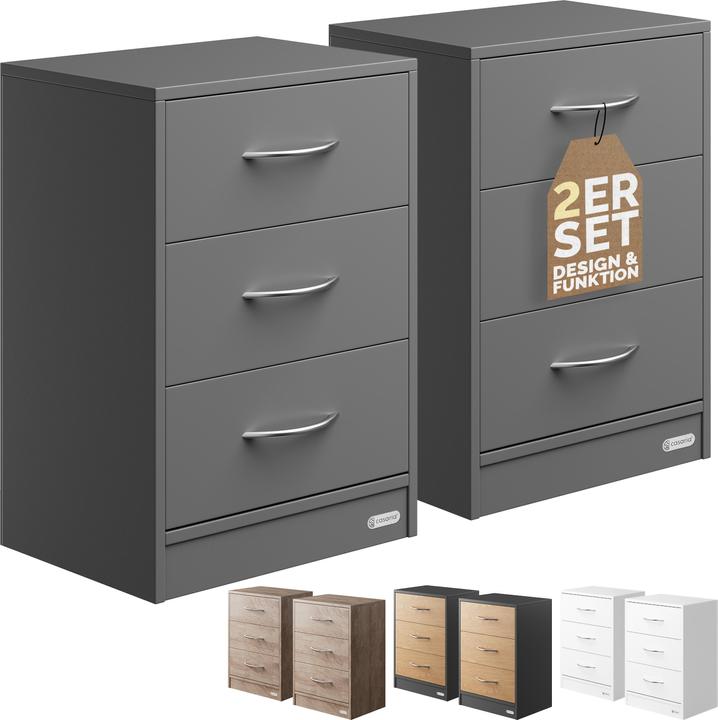 Produktbild Casaria Nachttisch (39 x 28 x 54 cm)