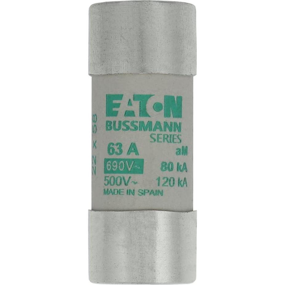 Thumbnail - 10x Eaton, Sicherung, Sicherungseinsatz, Niederspannung, 63 A, AC 690 V, 80 kA, 22 x 58 mm, aM, IEC, Mit Schlagmelder C2...