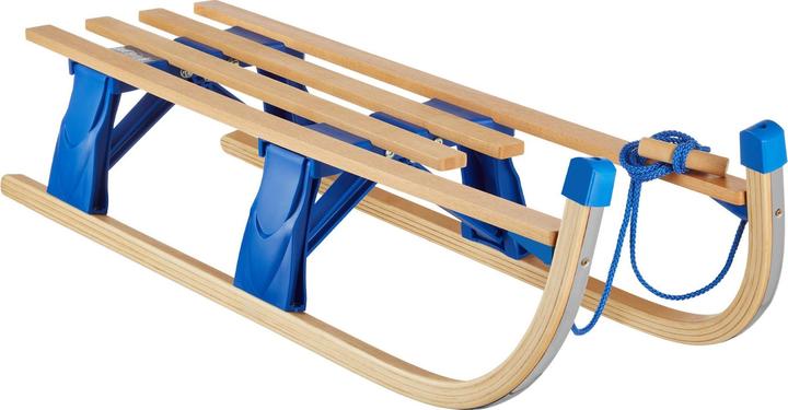 Image du produit tectake Holzschlitten Vivian, klappbar mit Rückenlehne und Zugseil