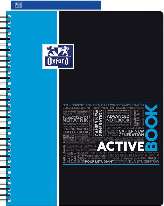 Image du produit Oxford Étudiant Activebook (A4+, Quadrillé, Couverture rigide)