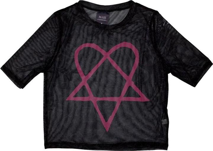 Actual product image Him Womens/Ladies Heartagram Mesh Crop Top (S)
