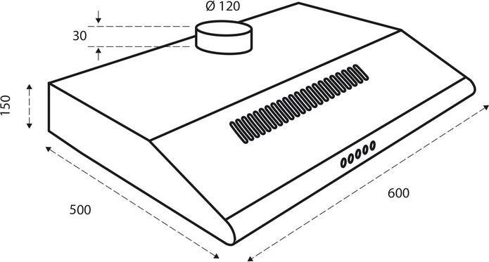 Produktbild Inventum AKO6012WIT (Wandhaube)