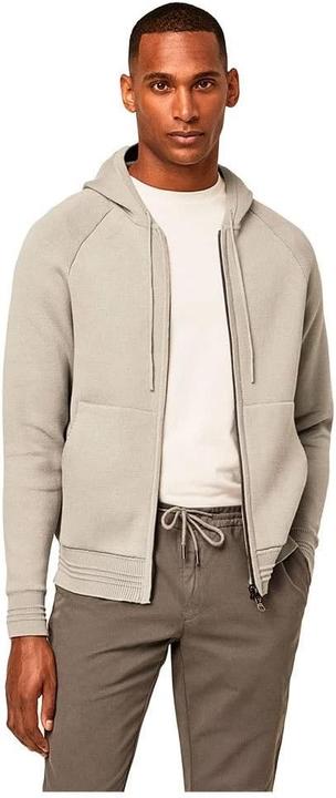 Produktbild Hackett Mens DF Knit Hoodie Pullover Sweater, Stone/Grey, XS (XS)