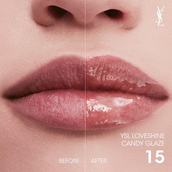 Actual product image Yves Saint Laurent Rouge Volupte Candy Glaze Lipgloss 15 (15 Showcasing Nude)