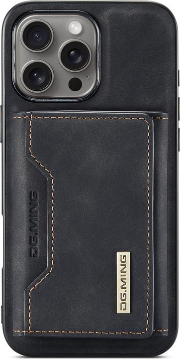 Produktbild Dg.Ming iPhone 13 Pro - Etui, Leder-Optik, Kartenfach & Magnetverschluss, Schwarz (Apple iPhone 13 Pro)