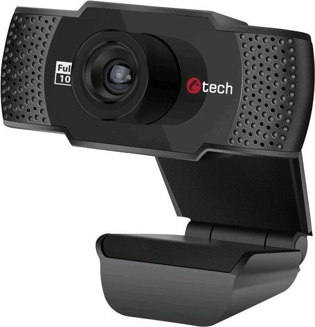 C-Tech Webkamera CAM-11FHD, 1080P, Mikrofon, Schwarz