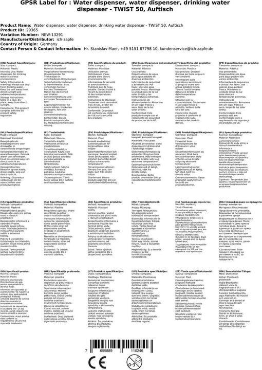 Actual product image Ich-zapfe Twist 50 Auftisch