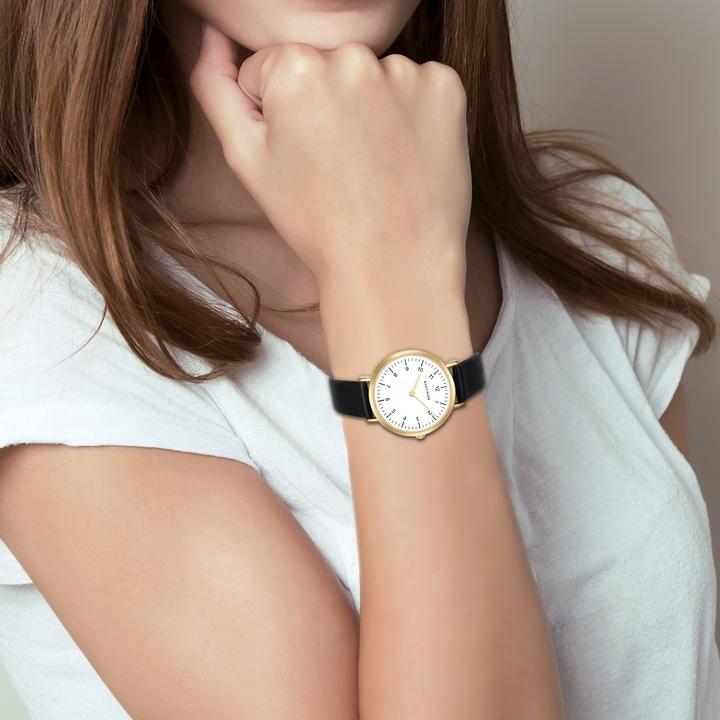 Actual product image Eastside Ladies quartz watch Rosehill genuine leather black - 23904 (Analogue wristwatch, 32.10 mm)