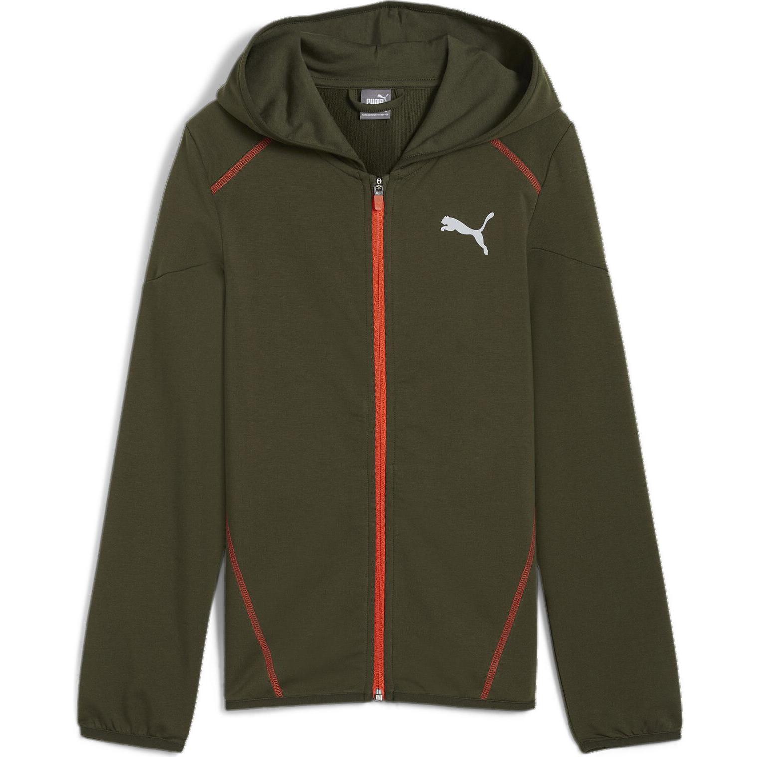 Puma, Jungen, Pullover, ACTIVE SPORTS Hoodie Full-Zip TR B, Grün, (164)
