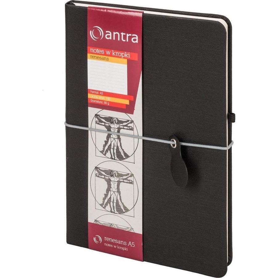 Antrax Nero Quaderni + Bloc Notes, Taccuino A5 Puntini Rinascimento (A5, Punteggiato, Copertina Rigida)