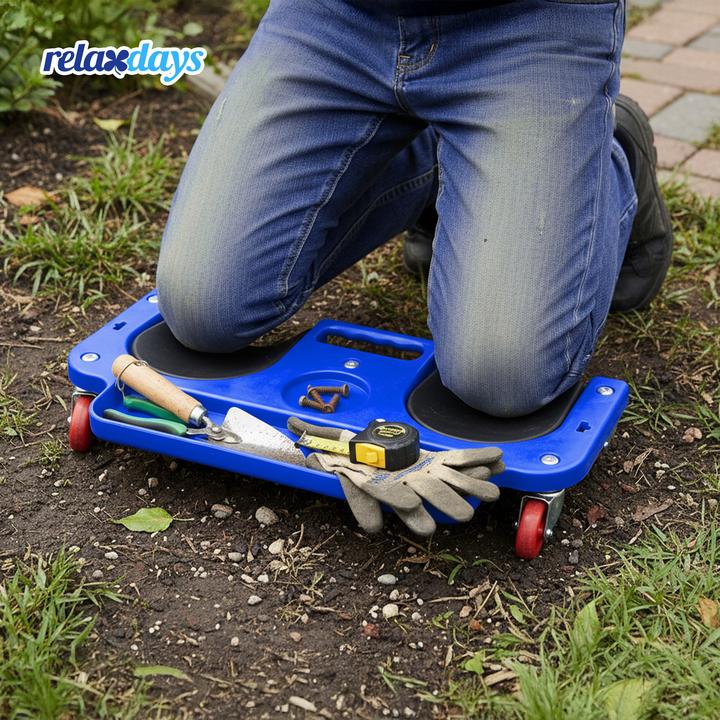 Actual product image Relaxdays Knierollbrett mit Werkzeugablage