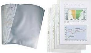 Produktbild Rexel HETZEL Prospekthülle Economic, A5, PP, genarbt, 0,05 mm oben offen, Lochung: 80-45-65-45, mit Lochra (A5, 100 x)