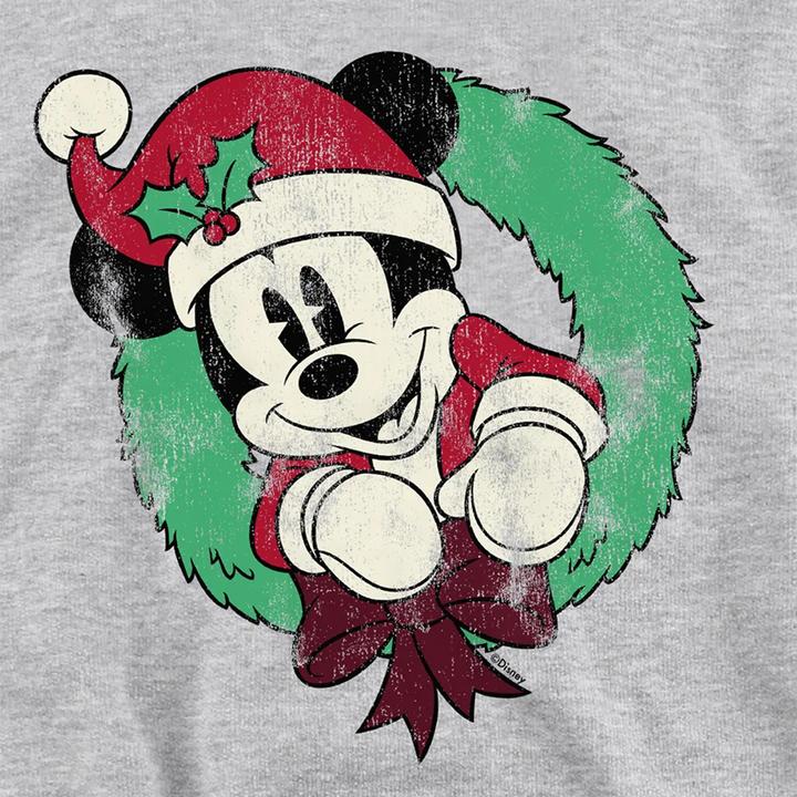 Produktbild Mickey Mouse Kapuzenpullover meliert weihnachtliches Design (116)