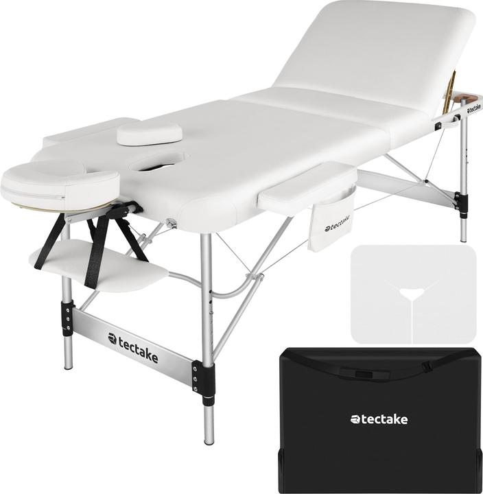 Actual product image tectake Massage Table - 3-zone bed with aluminium frame, head- and armrests, carry bag