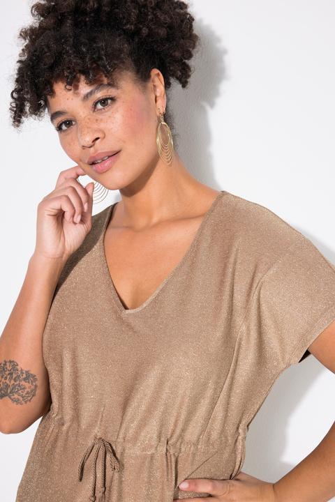 Produktbild Miamoda T-Shirt, A-Linie, glitzernder Jersey, Taillen-Tunnelzug (52)