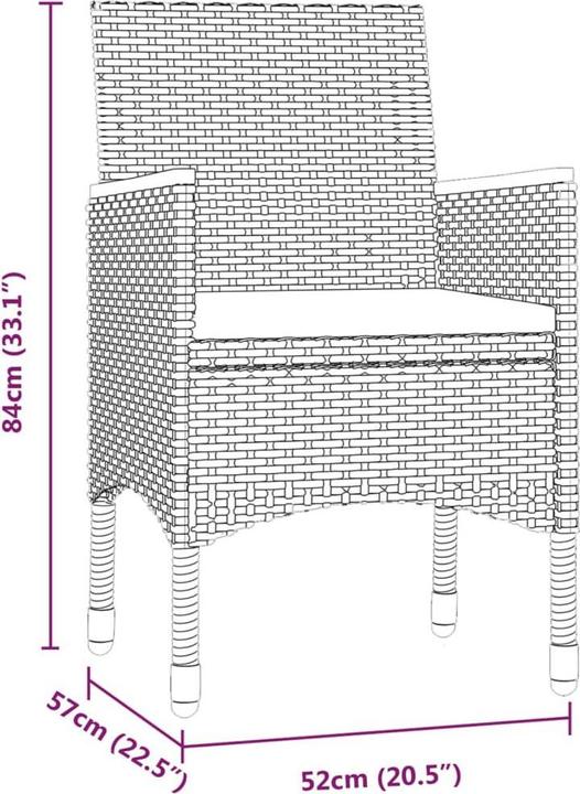 Produktbild vidaXL Garten Essgruppe