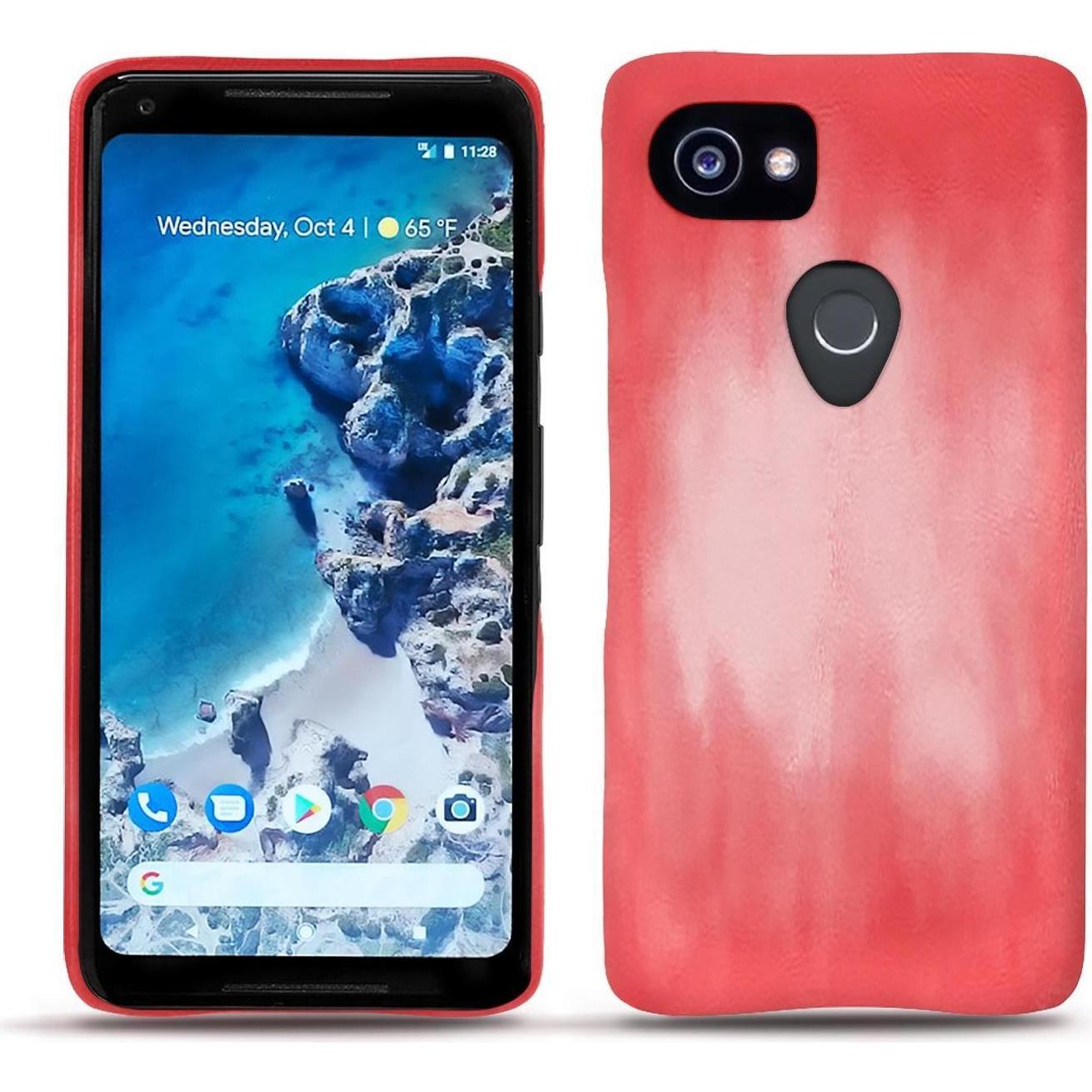 Noreve Lederschutzhülle (Google Pixel 2 XL), Smartphone Hülle, Rosa