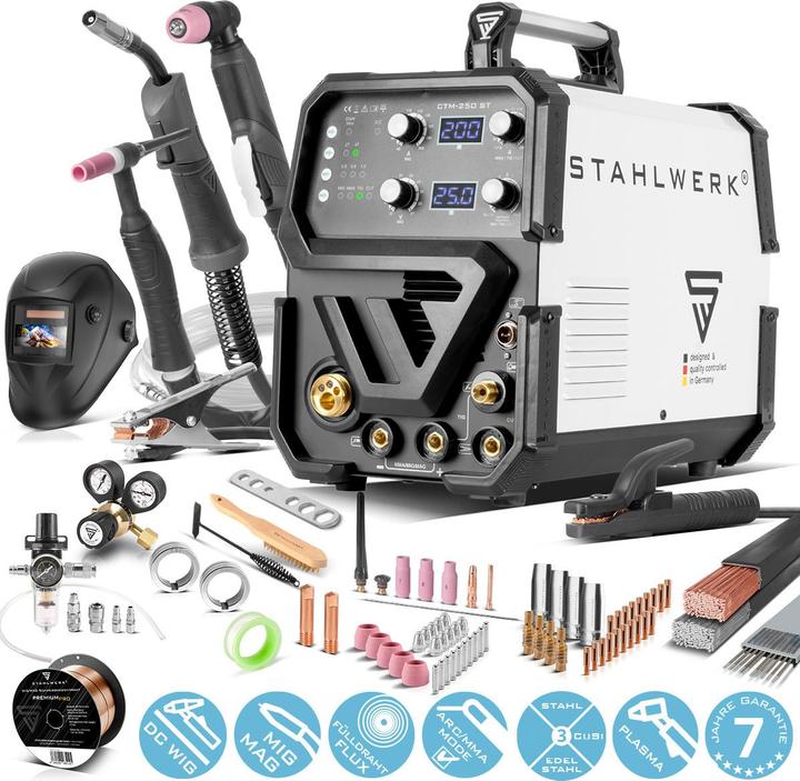 Stahlwerk 4 in 1 Kombi-Schweissgerät CTM-250 ST Vollausstattung
