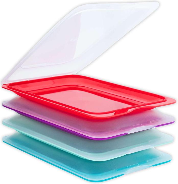 Intirilife Cold cuts food storage tin set (4 pcs.) (0.50 l)