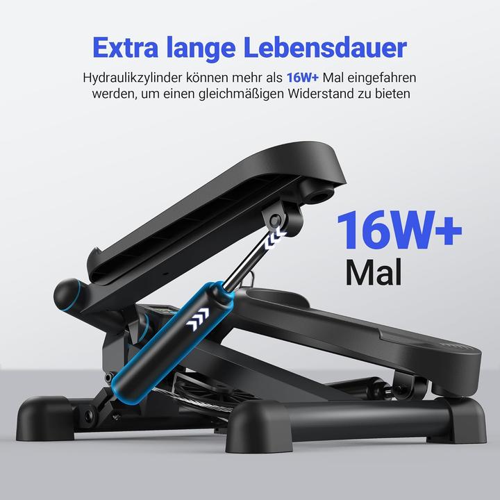 Actual product image Merach 2-in-1 Mini-Stepper mit LCD-Monitor und Power Ropes