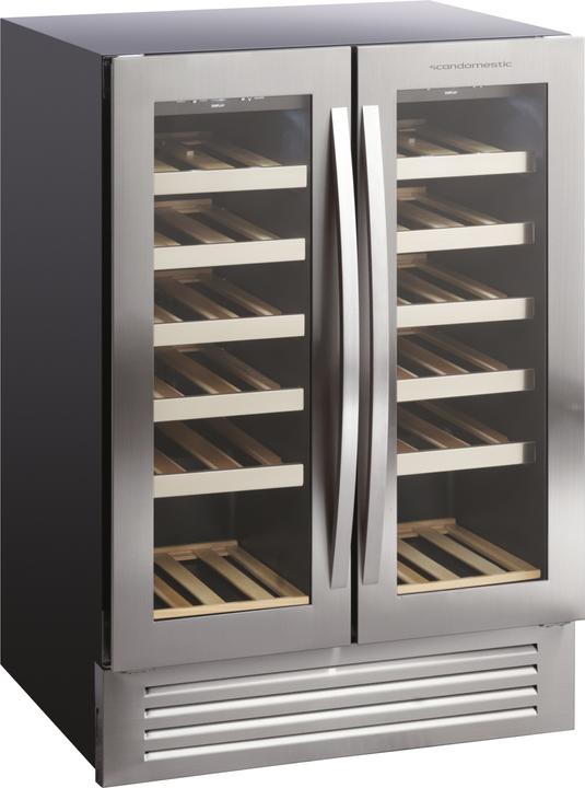Scandomestic SV 91 X - Wine refrigerator - 2 zones - Width: 59.5 cm - Depth: 61.6 cm - Height: 87.2 cm
