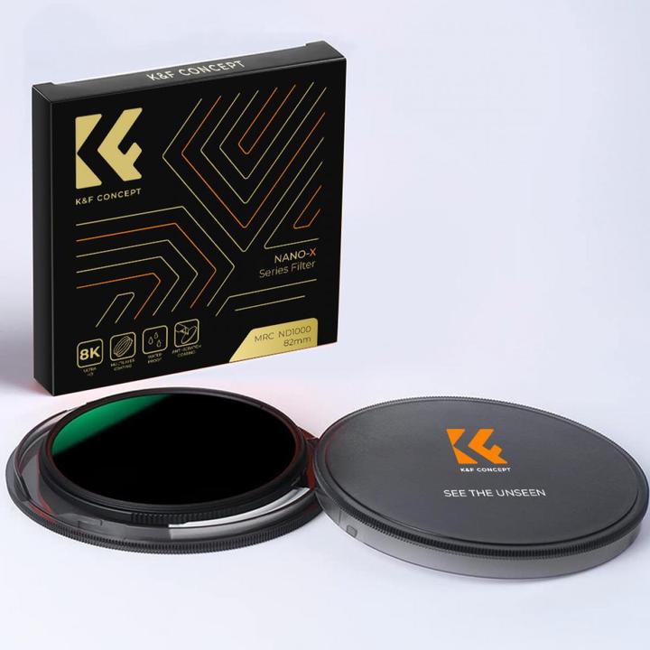 Productafbeelding K&F Concept ND1000 Filter Nano X 10 Stops Grey Filter 72mm (KF-01.1005) (72 mm, ND / grijsfilter)