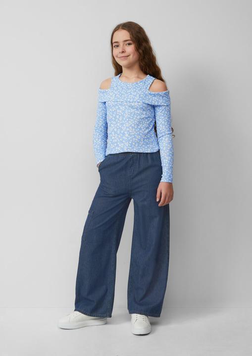 Produktbild S.Oliver T-Shirt Enges Shirt aus Rippware mit Off-Shoulder-Ausschnitt (158, 164)