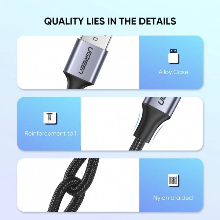 Produktbild Ugreen USB A – USB Typ C (2 m, USB 2.0, 60 W)