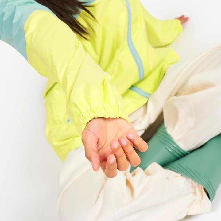 Image du produit Tribord Veste de voile imperméable Enfant - veste de pluie Sailing 100 bleu jaune citron (140)