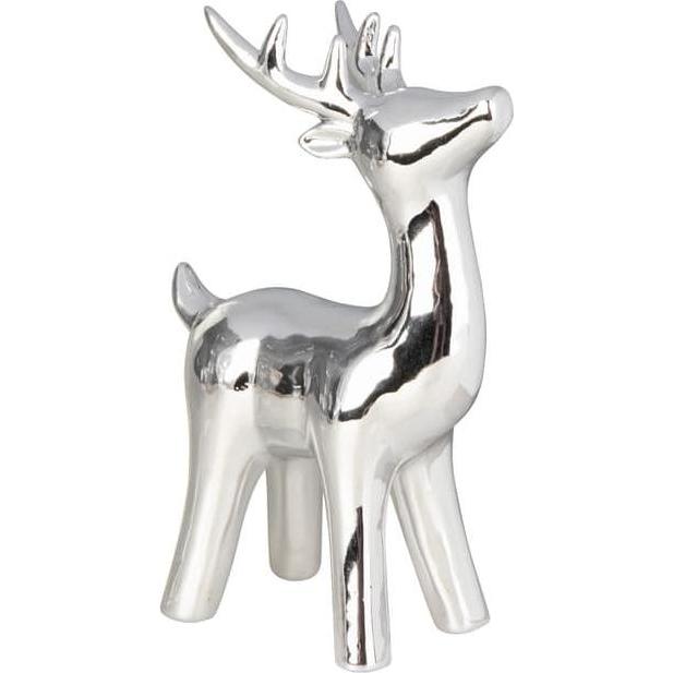 MICA Living, Weihnachtsdeko, Deko-Hirsch silber - ca. 12 x 6,5 x 18 cm