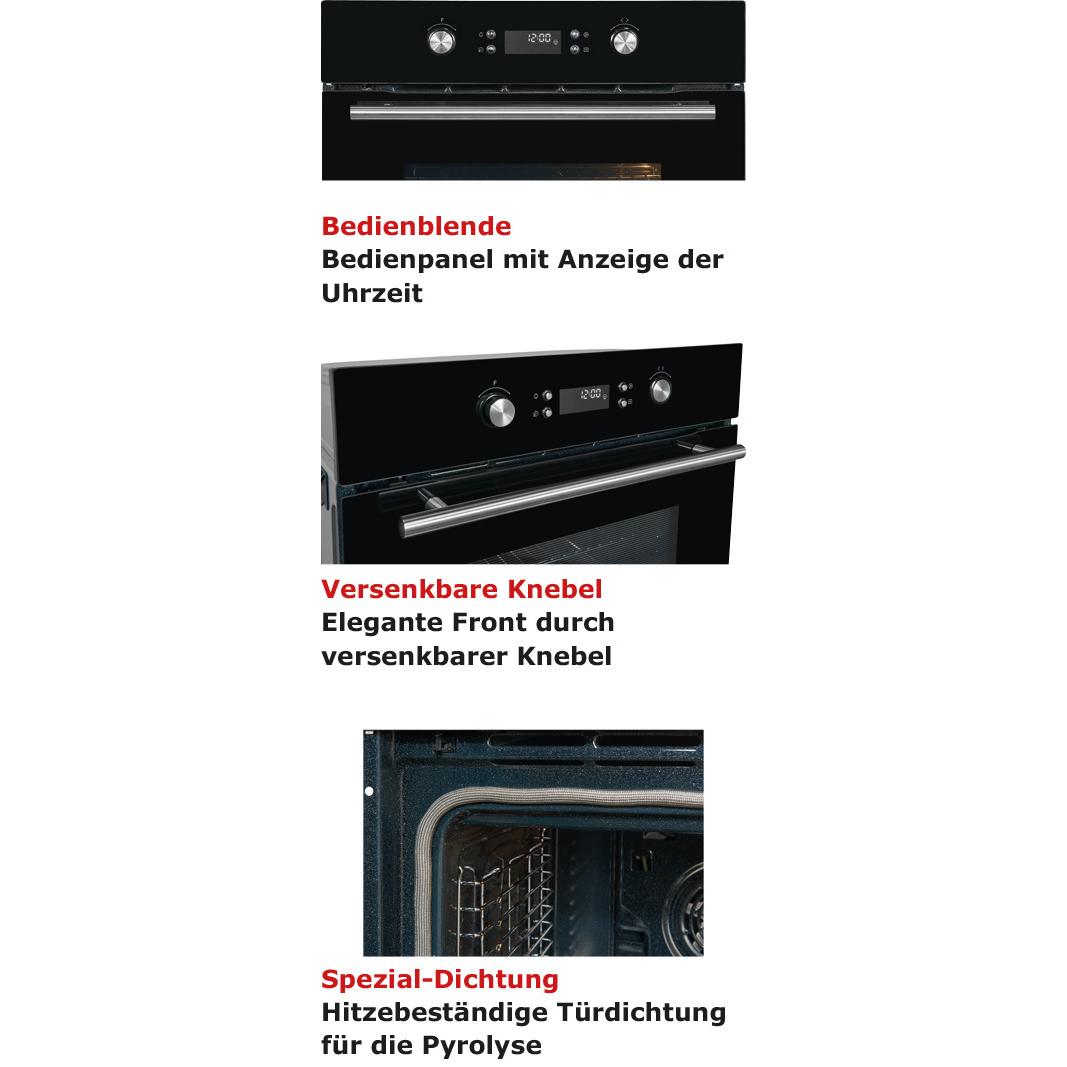 Thumbnail - Exquisit Exqu EBEP697-H-030 A bk, Backofen Einbau, Schwarz