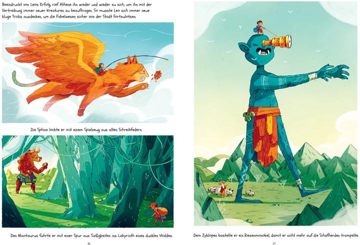 Actual product image Professor Blausteins höchst ungewöhnliche Vorfahren (Band 2) - Leo und der Fluch der Gorgon (German, Joe Todd-Stanton, Ulrich Thiele, 2023)