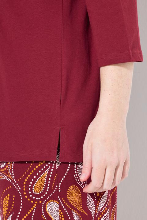 Produktbild Ulla Popken Pyjamashirt, V-Ausschnitt, 3/4-Arm (42, 44)