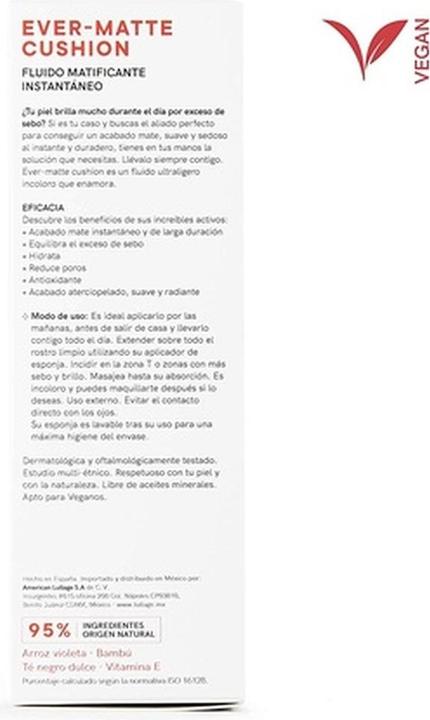 Actual product image Lullage EVER MATTE CUSHION fluido matificante 30ml