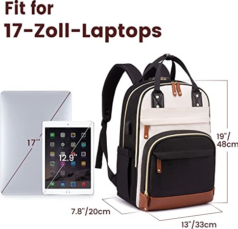 Produktbild Only-Bags.Store Rucksack Grosser Laptop-Rucksack 17 Zoll Wasserdichter Schulrucksack Jugendlicher Schulrucksack