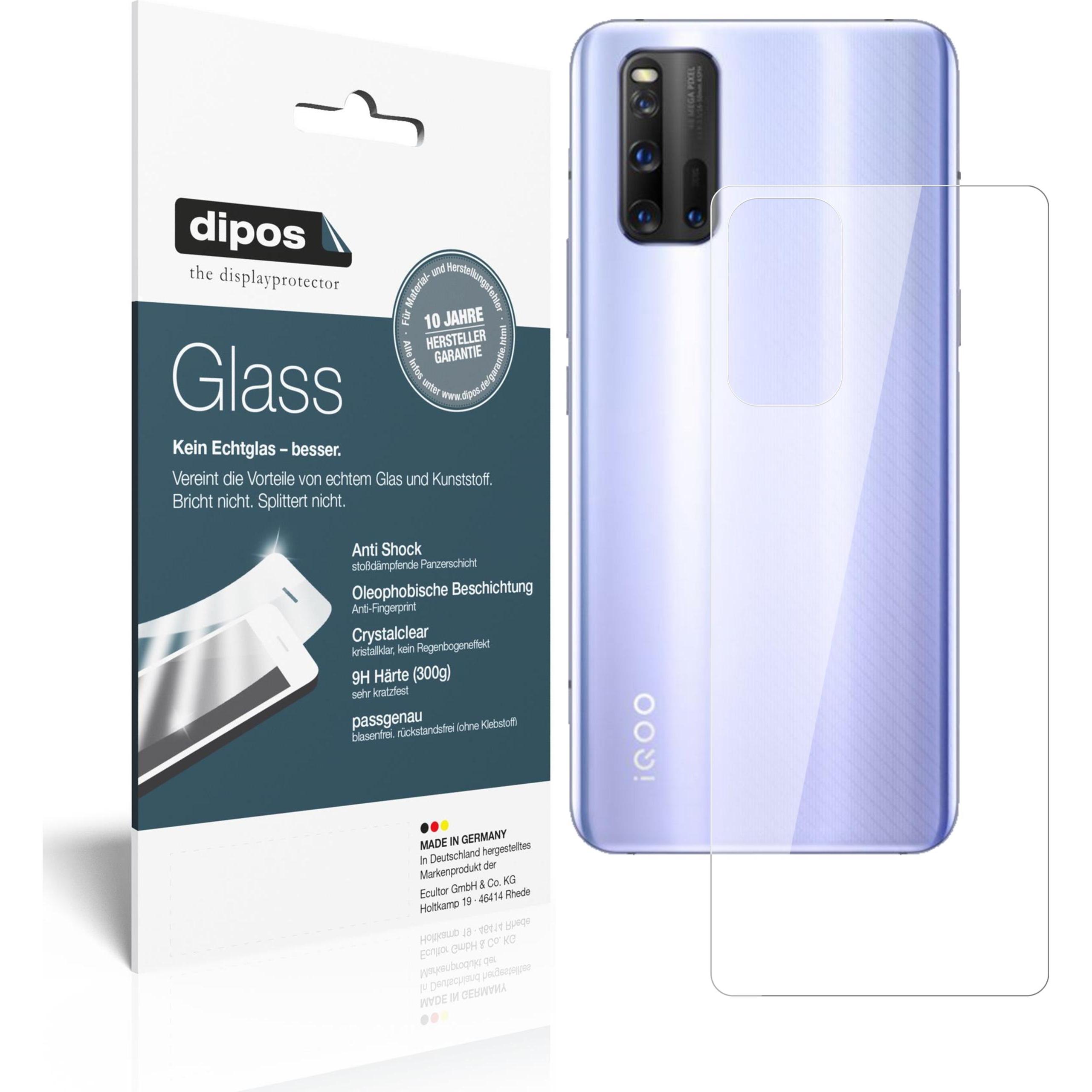 Dipos Displayschutz Anti-Shock (1 Stück, Vivo iQOO 3), Smartphone Schutzfolie, Transparent