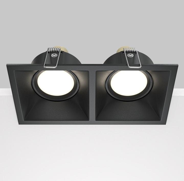 Actual product image Maytoni Dot downlight, recessed light 2x GU10 black (GU10)
