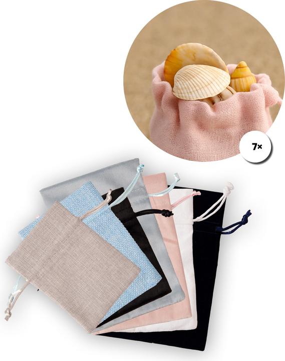 Actual product image I Am Creative Geschenkbeutel Set, Stoff (7x)