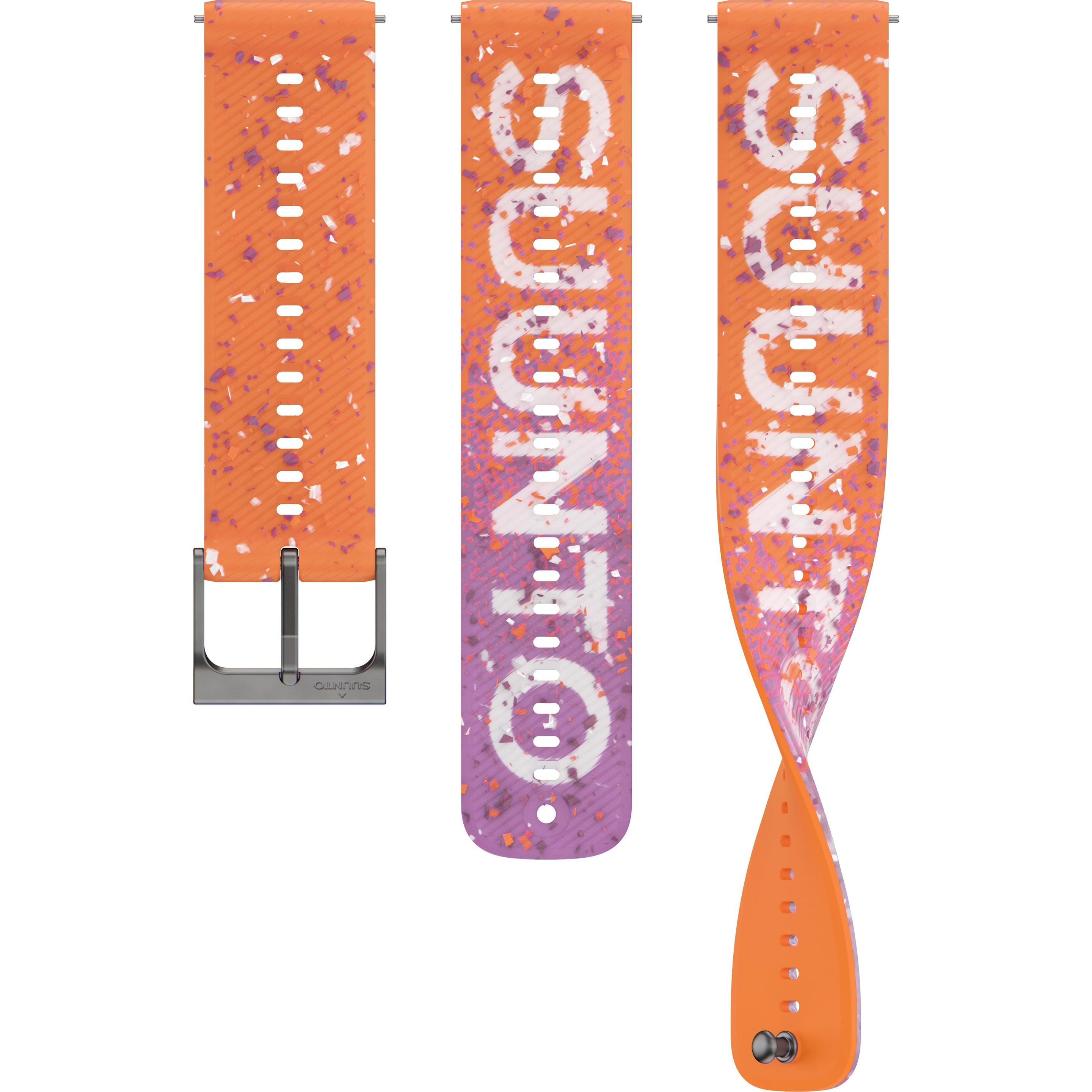 Suunto Athletic 6 Silicone Strap (22 mm, Silikon, Diverse), Uhrenarmband, Orange